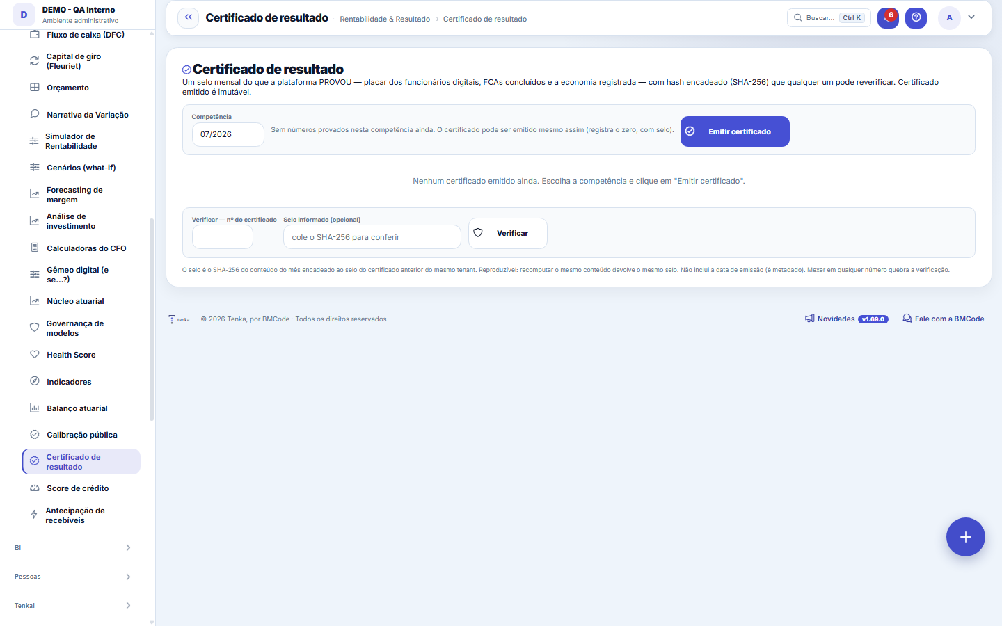 Certificado de resultado