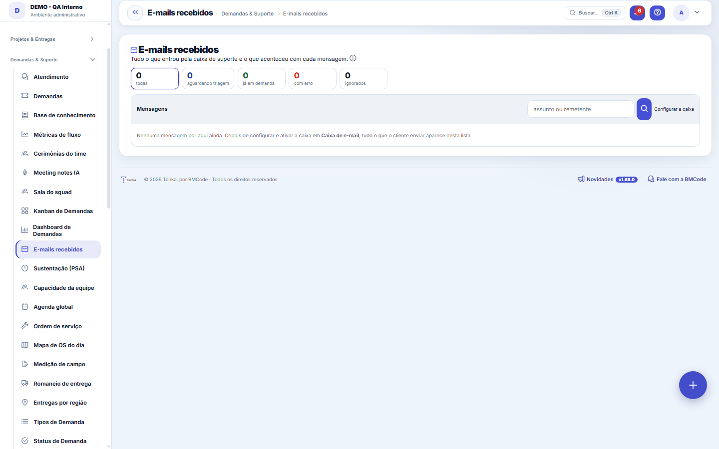 E-mails recebidos