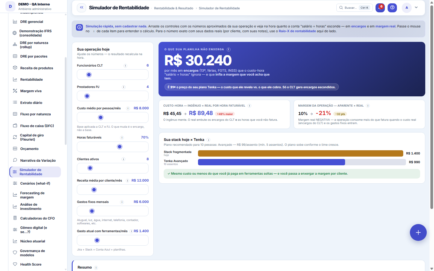 Simulador de rentabilidade